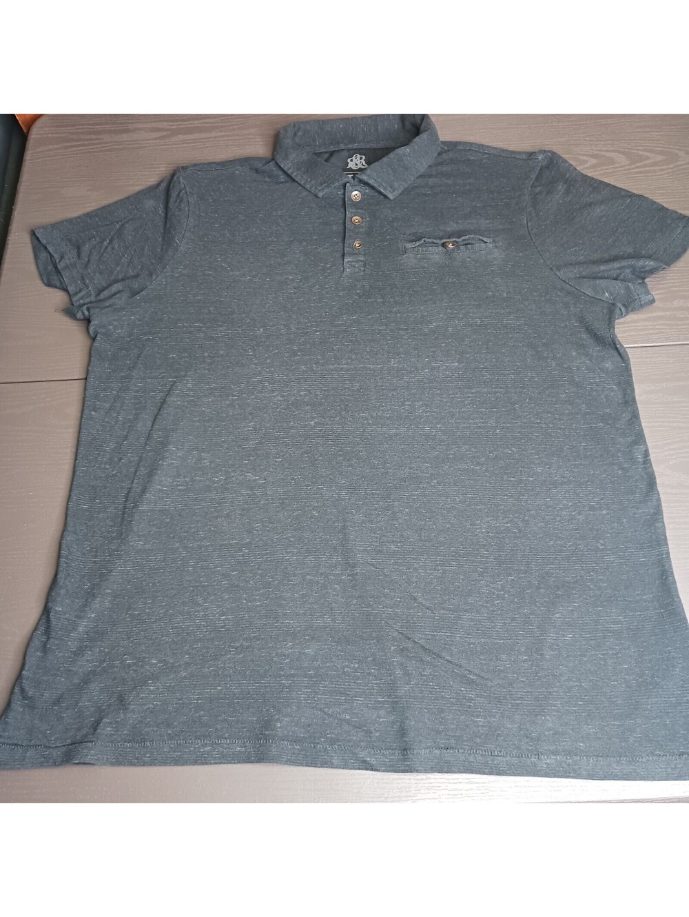 Rock & Republic The Iconic Polo Dark Grey Short Sleeve Polo Shirt Men's Size L